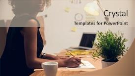  Presentation with fashion - Cool new PPT theme with drawing mold - young fashion designer working backdrop and a  colored foreground