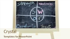  Presentation with free - Slides enhanced with drawing of business swot analysis background and a cream colored foreground
