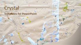  Presentation with abstract watercolor - Presentation consisting of drawing of strokes and droplet background and a lemonade colored foreground