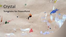  Presentation with abstract watercolor - Beautiful slides featuring drawing of strokes and droplet backdrop and a soft green colored foreground