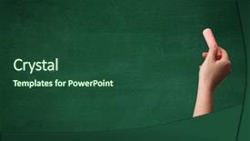  Presentation with green chalkboard - PPT layouts consisting of drawing on a clean green background and a ocean colored foreground