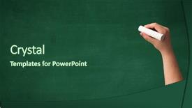  Presentation with clean - PPT theme with drawing on a clean green background and a ocean colored foreground