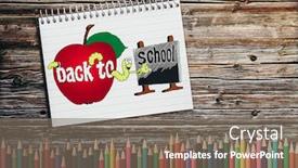  Presentation with back school - PPT layouts with drawing-on-the-theme-back background and a gray colored foreground