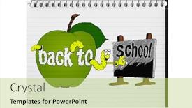  Presentation with worm - Slide deck featuring drawing-on-the-theme-back background and a yellow colored foreground