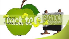  Presentation with back school - Amazing PPT theme having drawing-on-the-theme-back backdrop and a yellow colored foreground