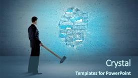  Presentation with modern elegant - Colorful slide deck enhanced with drawing pie and block chart backdrop and a ocean colored foreground