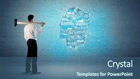  Presentation with modern elegant - Colorful slides enhanced with drawing pie and block charts backdrop and a ocean colored foreground