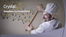  Presentation with light bulbs - Presentation design having light bulbs blackboard - ideas in the kitchen background and a gray colored foreground