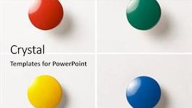  Presentation with shadow - Beautiful theme featuring gaudi - tacks closeup of various color backdrop and a white colored foreground