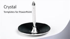  Presentation with drawing pin - Beautiful presentation theme featuring drawing pin macro isolated backdrop and a sky blue colored foreground