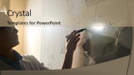  Presentation with chemical - Audience pleasing slide deck consisting of drawing sketch of chemical backdrop and a  colored foreground