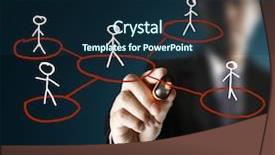  Presentation with structure - Cool new PPT theme with drawing social network structure backdrop and a navy blue colored foreground