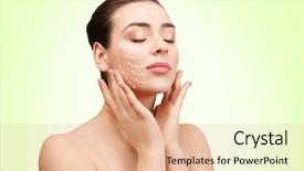  Presentation with trauma and plastic surgery - Cool new presentation theme with drawing therapy - plastic surgery concept young woman backdrop and a coral colored foreground