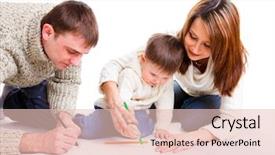  Presentation with diverse parents - Colorful slides enhanced with two hands using tablet pc picture of house icon on screen blured nature landscape on background backdrop and a tawny brown colored foreground