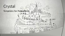  Presentation with ideas - Colorful slide set enhanced with creative writing - sketch drawing with ideas backdrop and a light gray colored foreground