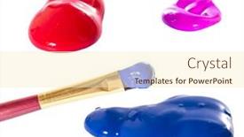  Presentation with paint - Cool new slide set with drawing-with-paint-on-white backdrop and a cream colored foreground