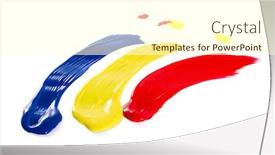  Presentation with paint - Presentation consisting of drawing-with-paint-on-white background and a cream colored foreground