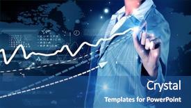  Presentation with primitive drawing - Audience pleasing theme consisting of drawing with pencil increasing graph backdrop and a ocean colored foreground