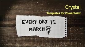  Presentation with paper - Colorful presentation enhanced with drawn as a female gender backdrop and a tawny brown colored foreground