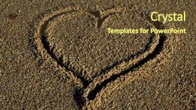  Presentation with sand heart - Slides consisting of  background and a  colored foreground