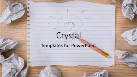  Presentation with light bulb - Theme consisting of drawn light bulb on paper background and a sky blue colored foreground