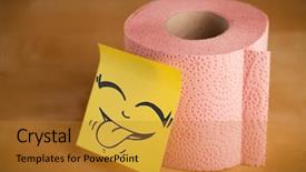  Presentation with toilet - Amazing PPT layouts having smileyface - drawn smiley face backdrop and a gold colored foreground