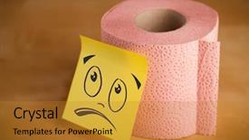  Presentation with note - Presentation theme enhanced with smileyface - drawn smiley face background and a gold colored foreground