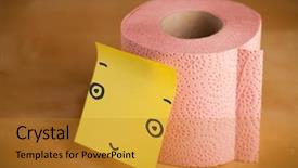  Presentation with note - Theme consisting of smileyface - drawn smiley face background and a gold colored foreground