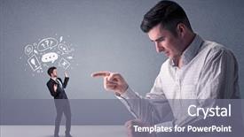  Presentation with professional analog audio - Theme featuring drawn speech and thought bubble background and a gray colored foreground