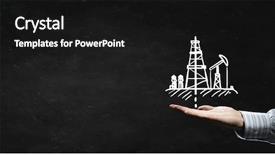  Presentation with pump - Colorful presentation theme enhanced with drawn with chalk oil pump backdrop and a black colored foreground