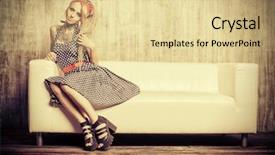  Presentation with sexy girl in stars - Colorful theme enhanced with dreadlocks posing by the grunge backdrop and a blonde colored foreground