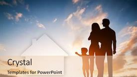  Presentation with dream sky - Presentation featuring dream about a new house background and a lemonade colored foreground