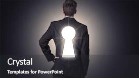  Presentation with keyhole - Amazing slides having dream analysis - young businessman standing and thinking backdrop and a dark gray colored foreground