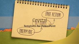  Presentation with personal goals - Presentation theme enhanced with dream-big-set-goals-take background and a yellow colored foreground