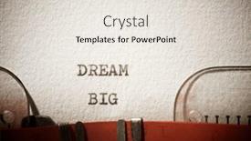  Presentation with dream - Presentation theme featuring dream-big-text-written background and a sky blue colored foreground