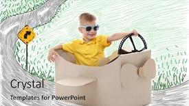  Presentation with airbus a380 airplane noise - Amazing PPT layouts having dream car - little boy playing with cardboard backdrop and a  colored foreground