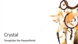  Presentation with dream catcher - Beautiful slide deck featuring dream catcher - dreamcatcher isolated on white background backdrop and a white colored foreground