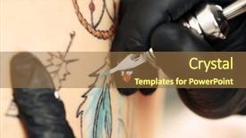  Presentation with decision making manufacturing process - Slides featuring dream catcher - tattooer showing process of making background and a tawny brown colored foreground