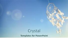  Presentation with dream catcher - Amazing presentation design having dream-catcher-on-blue-sky backdrop and a light blue colored foreground
