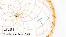  Presentation with american dream - Slide set with dream catcher the legend background and a cream colored foreground