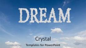 Presentation with dream sky - Audience pleasing theme consisting of clouds on blue sky backdrop and a light blue colored foreground