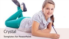  Presentation with save girl child - Beautiful presentation featuring dream fantasy - child girl drawing with pencil backdrop and a  colored foreground