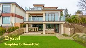  Presentation with colorful - Cool new PPT theme with dream house - very neat and colorful home backdrop and a tawny brown colored foreground