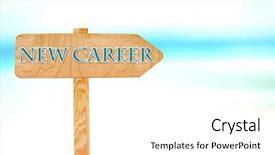  Presentation with light sign - Presentation design consisting of dream job concept wooden sign background and a white colored foreground