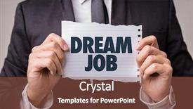  Presentation with fulfillment - PPT layouts with dream job background and a tawny brown colored foreground
