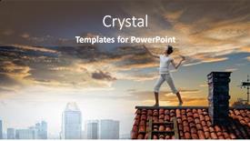  Presentation with dream - Cool new PPT layouts with dream of flying on airplane backdrop and a coral colored foreground