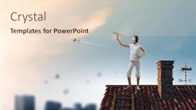  Presentation with dream - Slide deck having dream of flying on airplane background and a lemonade colored foreground