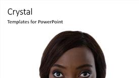  Presentation with perception - Slide set featuring dream perception - cropped image of woman background and a  colored foreground