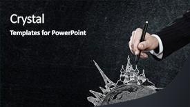  Presentation with world travel - Slide deck enhanced with dream travel around the world background and a black colored foreground