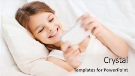  Presentation with technology health - Slide set with australian shepherd dog lying down background and a black colored foreground